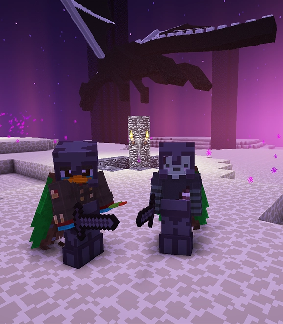 Dresan y amigo en Minecraft